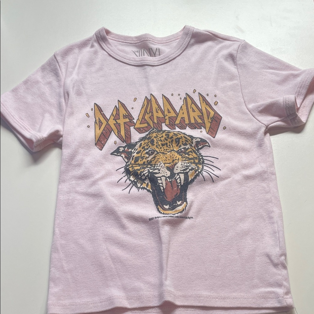 Tilly's Kids Light Pink Leopard Graphic Tee